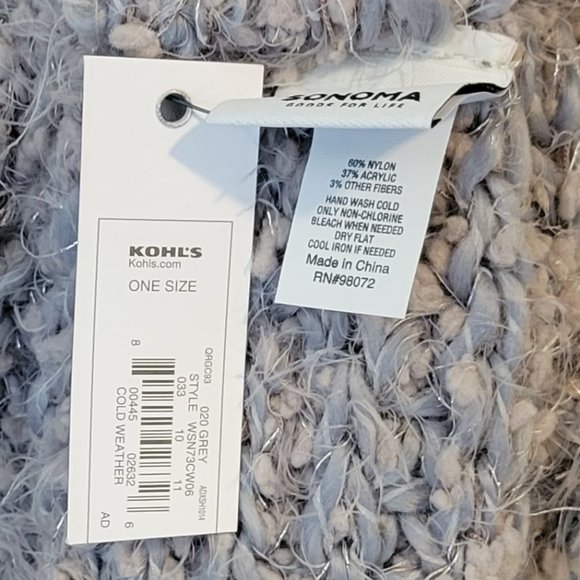 Chunky Neutral Luxe Metallic Infinity Scarf Neck Warmer NEW - Picture 7 of 7